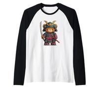 Simpatico Costume da Samurai Fighter Teddy Bear per Ragazzi e Ragazze Maglia con Maniche Raglan