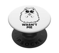 Simpatico criceto divertente angelo innocente nei guai - Wasn't Me PopSockets PopGrip Adesivo