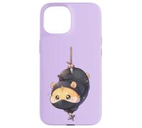 Simpatico criceto ninja kawaii chibi anime Shinobi Pet Art Custodia per iPhone 15