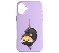 Simpatico criceto ninja kawaii chibi anime Shinobi Pet Art Custodia per iPhone 16 Plus