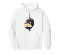 Simpatico Criceto Ninja Kawaii Chibi Anime Shinobi Pet Art Felpa con Cappuccio