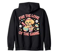 Simpatico Cucciolo di Baseball Divertente Stampa Design Felpa con Cappuccio