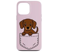 Simpatico cucciolo di bassotto Pocket Pal divertente Doxie Dog Custodia per iPhone 13 Pro Max