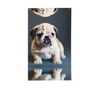 Simpatico cucciolo di bulldog 1 stampa bandiera decorativa per esterni bandiera dovere esposizione interna cortile stagioni decorazioni per le vacanze