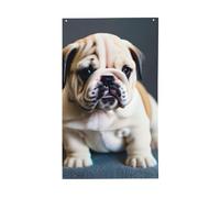 Simpatico cucciolo di bulldog 1 stampa leggera bandiera decorativa bandiere stagionali per interni ed esterni esposizione patio prato giardino