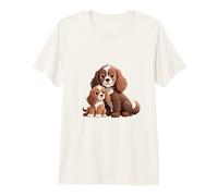 Simpatico Cucciolo di Cane Cavalier King Charles Spaniel Maglietta Premium