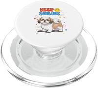 Simpatico cucciolo di cane Shih Tzu "Keep Smiling" motivazione positiva PopSockets PopGrip per MagSafe