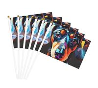 Simpatico cucciolo di cane stampa palmare bandiera palo bandiere portatili decorazione eventi versatile uso attività di gruppo