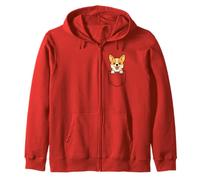 Simpatico cucciolo di Corgi Pocket Pal divertente amante dei cani Corgi Felpa con Cappuccio