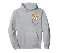 Simpatico cucciolo di Corgi Pocket Pal divertente amante dei cani Corgi Felpa con Cappuccio