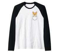 Simpatico cucciolo di Corgi Pocket Pal divertente amante dei cani Corgi Maglia con Maniche Raglan