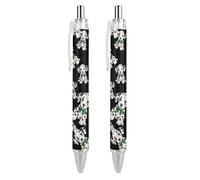 Simpatico cucciolo di dalmata con papillon penna a sfera a rullo retrattile, inchiostro blu, punta fine da 0,5 mm, forniture per ufficio, 2 pezzi come foto 2