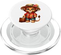 Simpatico cucciolo di leone hawaiano per vacanze e viaggi PopSockets PopGrip per MagSafe