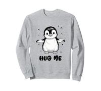 Simpatico Cucciolo di Pinguino Che abbraccia i Piccoli Pinguini Amano Felpa