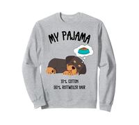 Simpatico cucciolo di Rottweiler, design divertente per gli amanti degli animali domestici Felpa