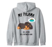 Simpatico cucciolo di Rottweiler, design divertente per gli amanti degli animali domestici Felpa con Cappuccio