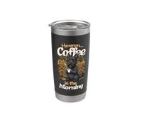 Simpatico cucciolo di Scottish Terrier e tazza di caffè al mattino Bicchiere termico in acciaio inox doppia parete
