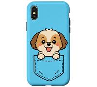 Simpatico cucciolo di Shih Tzu Pocket Pal divertente Shih Tzu cane di piccola taglia Custodia per iPhone X/XS