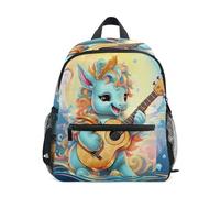 Simpatico Cucciolo Di Unicorno Chitarra Musica Zaino per Bambini Borsa a Tracolla Zainetti Per Ragazze Ragazzi Bambino Zaini Scuole Viaggi Sportivo per 2-7 età