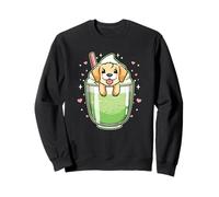 Simpatico cucciolo in Matcha Drink Kawaii Dog Dessert Art Felpa