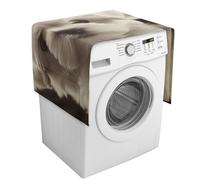 Simpatico cucciolo maltese copertura lavatrice con tasche portaoggetti lavatrice asciugatrice top copertura antipolvere 137,9 x 52,1 cm frigorifero cucina cuscinetti protettivi decorazione casa