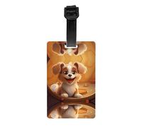 Simpatico cucciolo stampato etichetta bagagli 3,3 × 2,2,5 cm - materiale resistente ai graffi e impermeabile