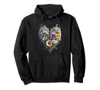 Simpatico Cuore Fiore Divertente Design Unisex per Uomo Donna Tee Felpa con Cappuccio