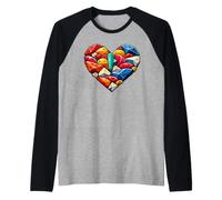 Simpatico Cuore per L'arrampicata E Il Bouldering Maglia con Maniche Raglan