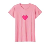 Simpatico Cuore Rosa Minimalista Simbolo d'Amore Grafica Romantica Maglietta
