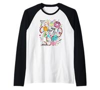 Simpatico Dabbing Unicorno Narvalo Unicorno Doodle Maglia con Maniche Raglan
