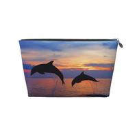 Simpatico delfino stampato, Borsa da toilette Borsa per trucco Borsa per cosmetici Borsa da toilette da viaggio portatile