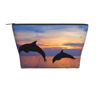 Simpatico delfino stampato, Borsa da toilette Borsa per trucco Borsa per cosmetici Borsa da toilette da viaggio portatile