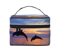 Simpatico delfino stampato, Borsa per il trucco Borsa per cosmetici Borsa da viaggio portatile da viaggio Astuccio per matite