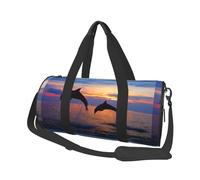 Simpatico delfino stampato, Borsone da viaggio di grande capacità Borsa rotonda Borsa da viaggio sportiva Borsa da viaggio Borsa da fitness