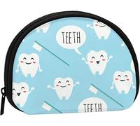 Simpatico dentista igienista dentale, borsa per il trucco a conchiglia del portafoglio Borsa per la conservazione delle donne Borsa per il cambio a conchiglia piccola