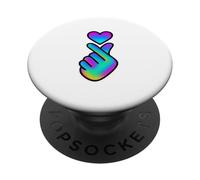 Simpatico design a cuore sfumato arcobaleno PopSockets PopGrip Adesivo