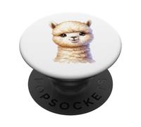 Simpatico design a forma di alpaca, per bambini e amanti degli animali PopSockets PopGrip Adesivo