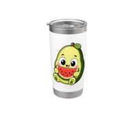 Simpatico design a forma di anguria con avocado, frutta estiva Bicchiere termico in acciaio inox doppia parete
