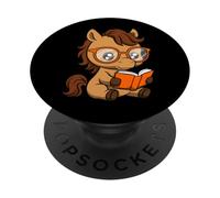 Simpatico design a forma di cavallo nerd PopSockets PopGrip Adesivo