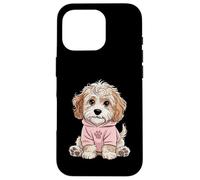 Simpatico design a forma di cucciolo di cockapoo per amanti dei cani e ragazze Custodia per iPhone 16 Pro