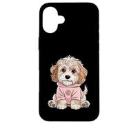 Simpatico design a forma di cucciolo di cockapoo per amanti dei cani e ragazze Custodia per iPhone 16 Plus