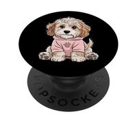Simpatico design a forma di cucciolo di cockapoo per amanti dei cani e ragazze PopSockets PopGrip Adesivo