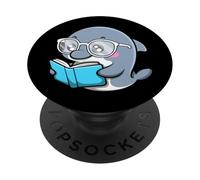 Simpatico design a forma di delfino nerd PopSockets PopGrip Adesivo