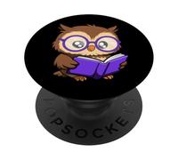 Simpatico design a forma di gufo nerd PopSockets PopGrip Adesivo