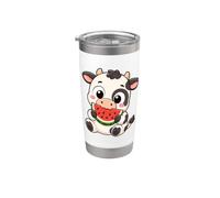 Simpatico design a forma di mucca che mangia anguria Bicchiere termico in acciaio inox doppia parete