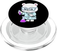 Simpatico design a forma di orso polare nerd PopSockets PopGrip per MagSafe