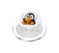 Simpatico design a forma di pinguino con angelo PopSockets PopGrip per MagSafe