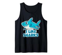 Simpatico design a forma di squalo "I Like Sharks" per amanti degli squali Canotta
