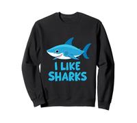 Simpatico design a forma di squalo "I Like Sharks" per amanti degli squali Felpa