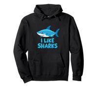 Simpatico design a forma di squalo "I Like Sharks" per amanti degli squali Felpa con Cappuccio